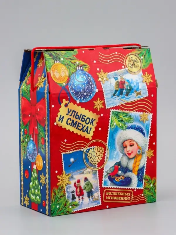 Коробка Новогодняя подарочная Коробка Новогодняя подарочная "Почта" 20 х 26 х 10,5 см