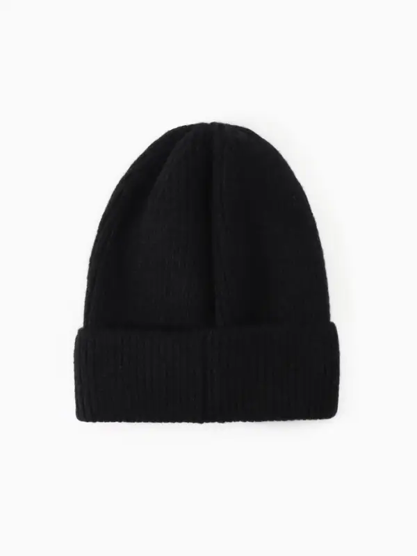 Шапка женская MINAKU с подворотом, р-р 54-56, цвет черный Шапка женская MINAKU с подворотом, р-р 54-56, цвет черный