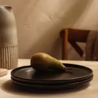 Тарелки SL Home &laquo;Дарк&raquo;, d=25.5 см, фарфор, чёрные