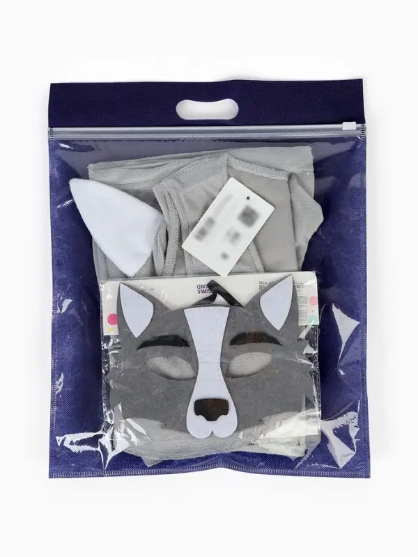 Карнавальный костюм "Волчонок", жилет, шорты, маска фетр, рост 92-116  см