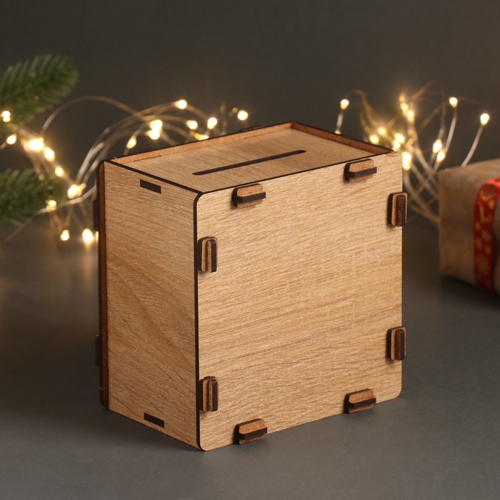 Новогодняя копилка  Новогодняя копилка "С Новым годом" 12х12х9 см