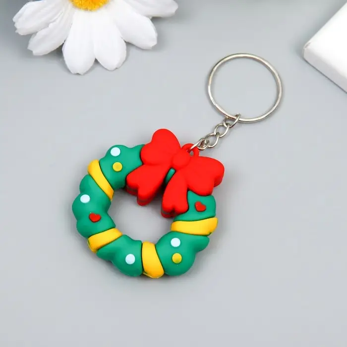 Брелок резина Брелок резина "Новогодняя ёлочка" МИКС 2,2х4х6 см