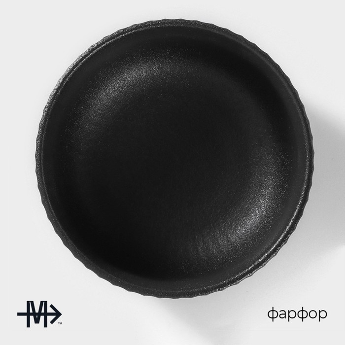 Миска фарфоровая Magistro Line, 350 мл, d=11,5 см, цвет чёрный Миска фарфоровая Magistro Line, 350 мл, d=11,5 см, цвет чёрный