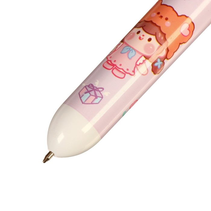 Ручка шариковая 10-цветная 0,5 мм Ручка шариковая 10-цветная 0,5 мм "Шапочка оранжевая" (штрихкод на штуке)