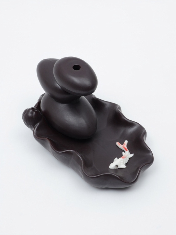 Подставка для благовоний TAKE IT EASY «Баланс и рыбки», набор благовоний конусы, стелющийся дым, 4.3×3.5×6см