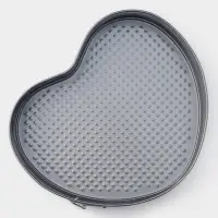 Форма для выпечки Доляна &laquo;Элин. Сердце&raquo;, 28.5&times;25.5&times;6.6 см, разъёмная, антипригарное покрытие, серая