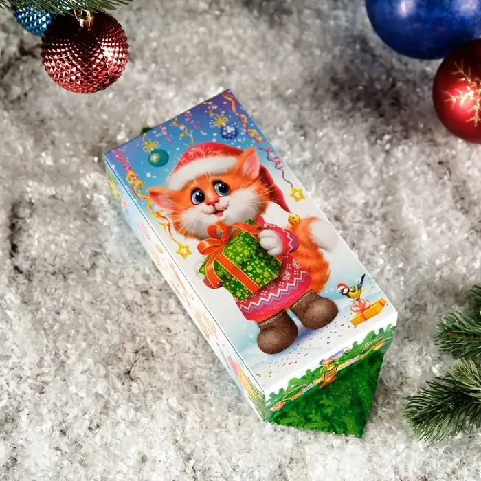 Подарочная коробка "Заяц - Кот", 12×7×23 см