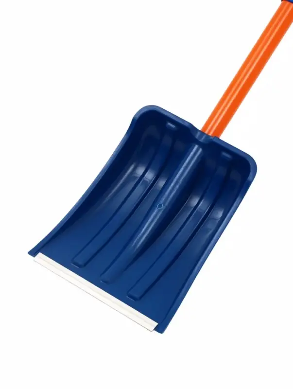Лопата для уборки снега, автомобильная, пластиковый ковш 300&times;260 мм, оцинкованная планка, металлический черенок, с ручкой, Greengo
