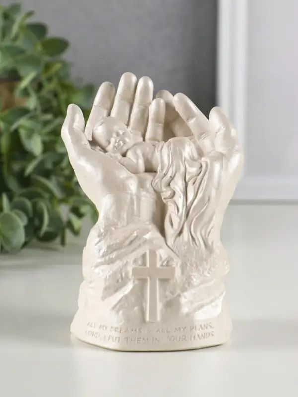 Фигурка гипс &laquo;Младенец в руках Бога&raquo;, 11&times;8 см, перламутр