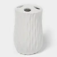 Набор аксессуаров для ванной комнаты Доляна &laquo;Течение&raquo;, 4 предмета, дозатор 350 мл, мыльница, два стакана 300 мл, белый