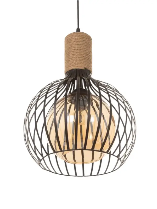 Светильник &laquo;Клубок&raquo; 1&times;40 Вт Е27 черный 28&times;28&times;28 см