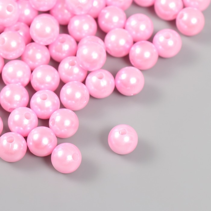 Набор бусин Набор бусин "Жемчуг" d 10 мм, 250 гр, нежно-розовый