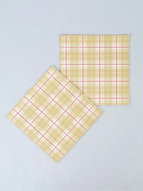 Салфетки бумажные Home Collection &laquo;Золотая клетка&raquo;, 3 слоя, 33&times;33, 20 шт.