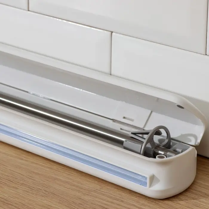 Диспенсер для пищевой плёнки Доляна, 37.3&times;6.5&times;5.3 см, пластик, белый