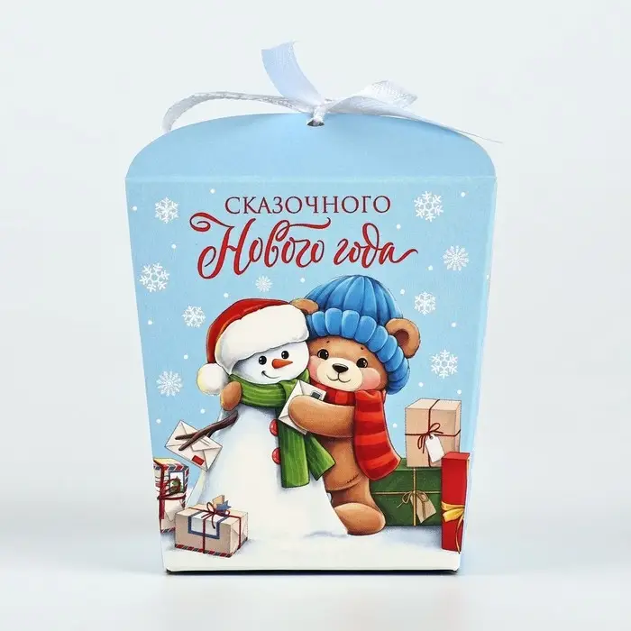 Бонбоньерка новогодняя «Сказочного Нового года», 7.5 х 8 х 7.5 см Бонбоньерка новогодняя «Сказочного Нового года», 7.5 х 8 х 7.5 см