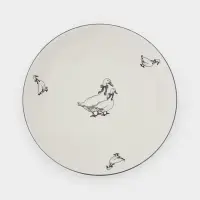 Тарелка плоская 21 см Премиум "Гуси"