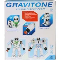 Робот GRAVITONE, свет, звук, стреляет, на батарейках, русская озвучка, зелёный