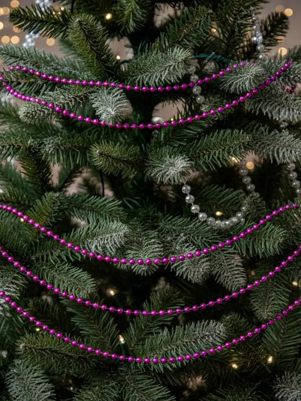 Бусы на ёлку &laquo;Шарики с гранями&raquo;, 2.7 метров, d=6 мм, МИКС