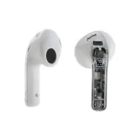 Наушники беспроводные YX11, TWS, вкладыши, Bluetooth 5.3. 28/200 мАч, шумоподавление, белые в прозрачном кейсе