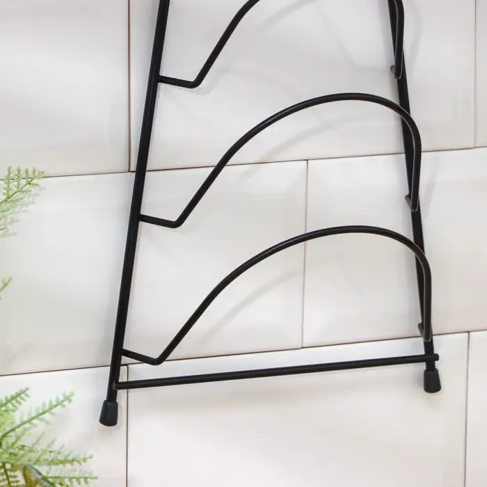 Подставка для крышек подвесная, 19.5&times;9&times;46 см, чёрная
