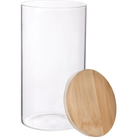 Банка стеклянная для сыпучих продуктов с крышкой BAMBU, 1,3 л