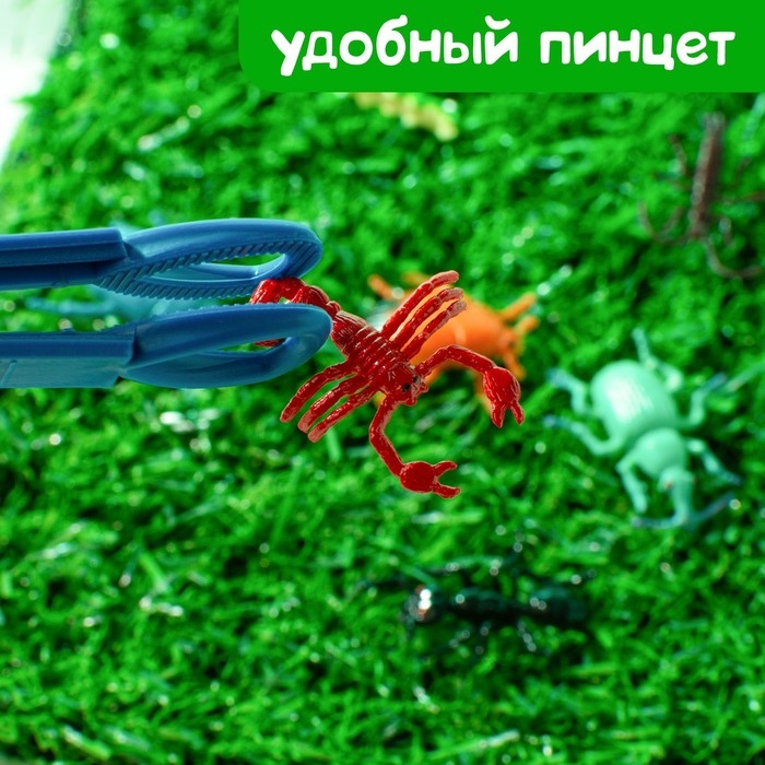 Развивающий набор «Умные букашки»: резиновые фигурки, полянка, по методике Монтессори Развивающий набор «Умные букашки»: резиновые фигурки, полянка, по методике Монтессори