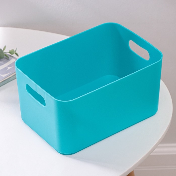 Корзина для хранения Joy, 2,3 л, 23×16×12 см, цвет бирюзовый Корзина для хранения Joy, 2,3 л, 23×16×12 см, цвет бирюзовый