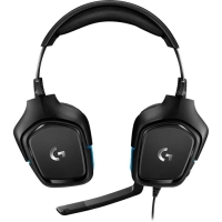 Наушники LOGITECH G432, игровые, микрофон, 2 м, чёрные