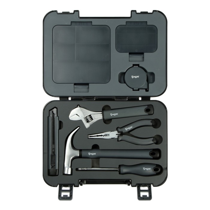 Набор инструментов универсальный ТУНДРА ПРОФИ, кейс с органайзерами, 7 предметов Набор инструментов универсальный ТУНДРА ПРОФИ, кейс с органайзерами, 7 предметов