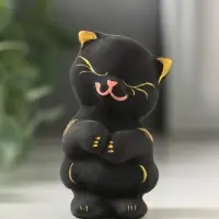 Фигурка керамика &laquo;Котик милашка&raquo;, 7 см, чёрный