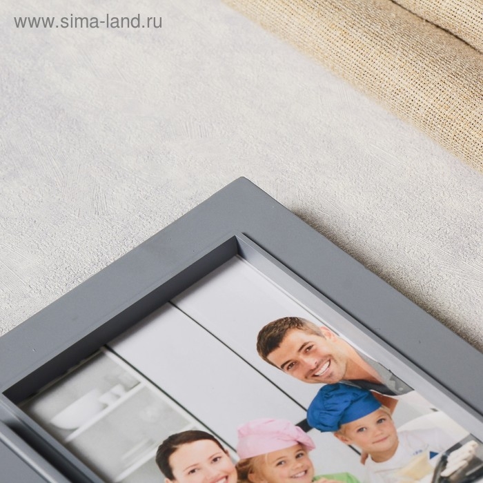 Фоторамка пластик на 18 фото 10х15 см  Фоторамка пластик на 18 фото 10х15 см "Генеалогическое дерево" серая 46х89,5 см