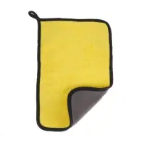 Тряпка для мытья автомобиля, CARTAGE, микрофибра, 400 г/м&sup2;, 20&times;30 cм, желто-серая