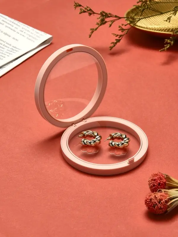 Подставка для украшений &laquo;QF. Круг&raquo;, 11.5&times;11.5&times;4.5 см, розовая