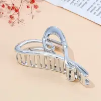 Краб для волос "Хилман" сердце, 11,5 см, серебро