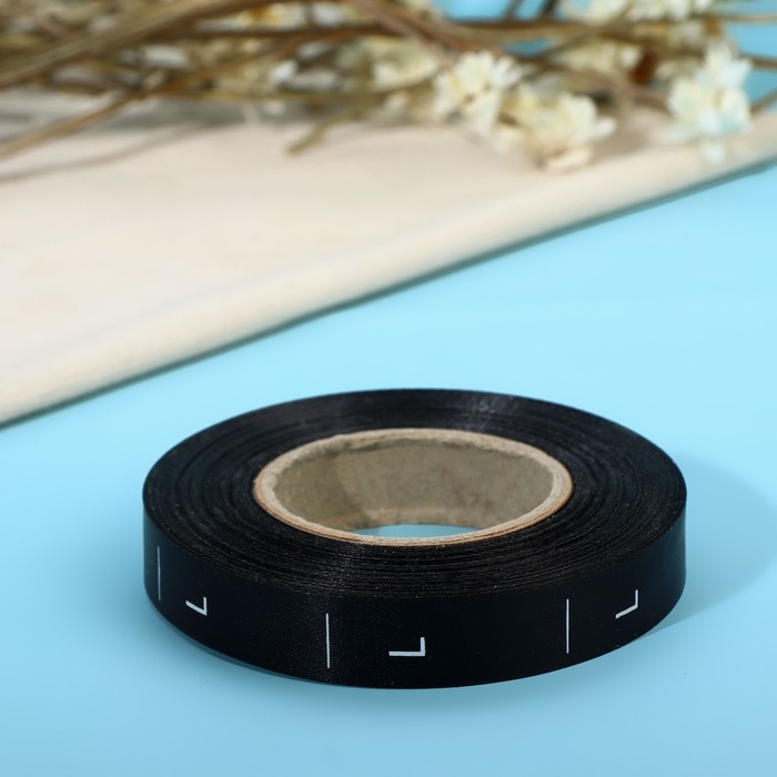 Размерник сатиновый, «L», 1000 шт, 12 мм, 30 м, цвет чёрный Размерник сатиновый, «L», 1000 шт, 12 мм, 30 м, цвет чёрный