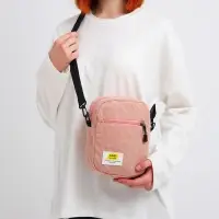 Сумка молодёжная на молнии, с наружным карманом, 17&times;6&times;14 см, розовая