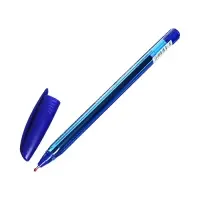 Ручка шариковая Berlingo. Triangle 100T, синий стержень, игольчатый узел 0.7 мм, треугольный корпус