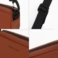 Сумка женская кросс-боди TEXTURA на молнии, 19&times;6&times;10.5 см, рыжая