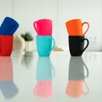 Кружка Good Morning с покрытием софт-тач, ярко-розовая (фуксия)