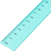 Линейка 15см пластик бирюза