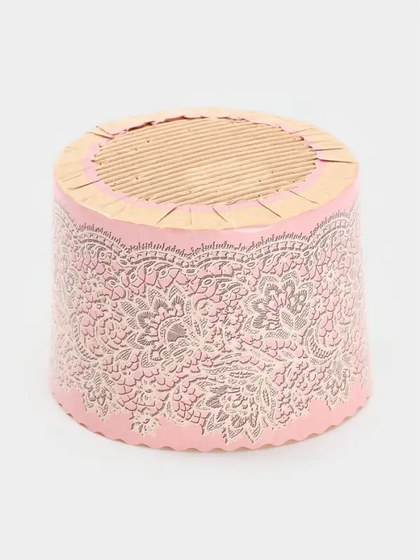 Набор бумажных форм для кулича "Кружева розовые", 110х85 мм, 10 шт