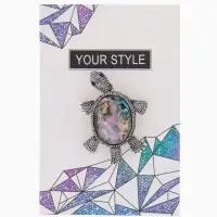 Брошь &laquo;Галиотис&raquo;, черепашка, в черненом серебре