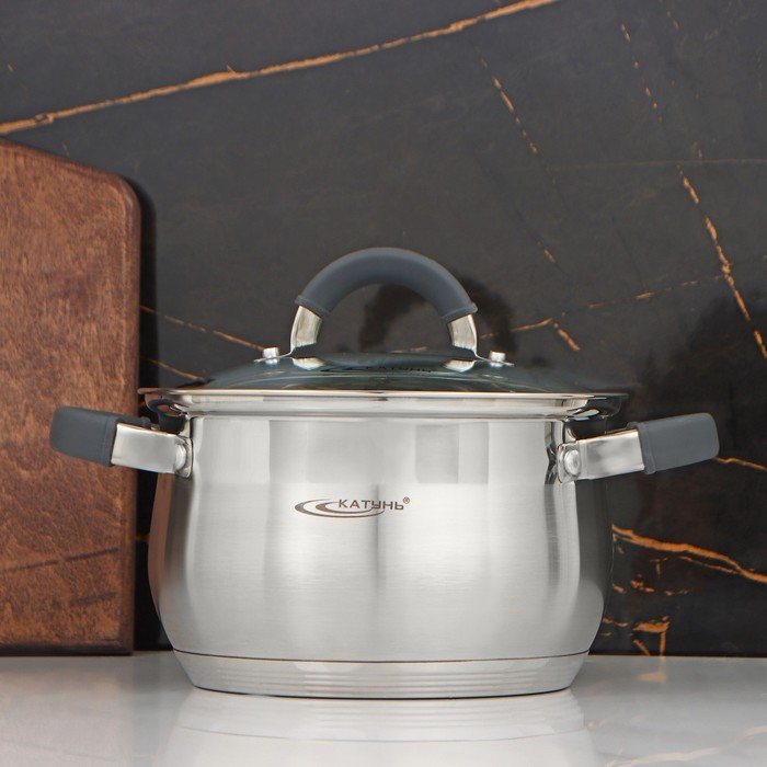 Кастрюля «Ирида», 2.9 л, d=18 см, капсульное дно, индукция Кастрюля «Ирида», 2.9 л, d=18 см, капсульное дно, индукция