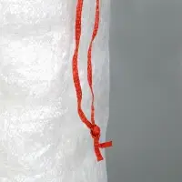 Мешок для урожая, полипропиленовый, 50 × 90 см, на 50 кг, прозрачный, с завязками