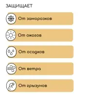 Чехол для растений, на завязках, 60 × 56 см, спанбонд с УФ-стабилизатором, плотность 60 г/м², МИКС