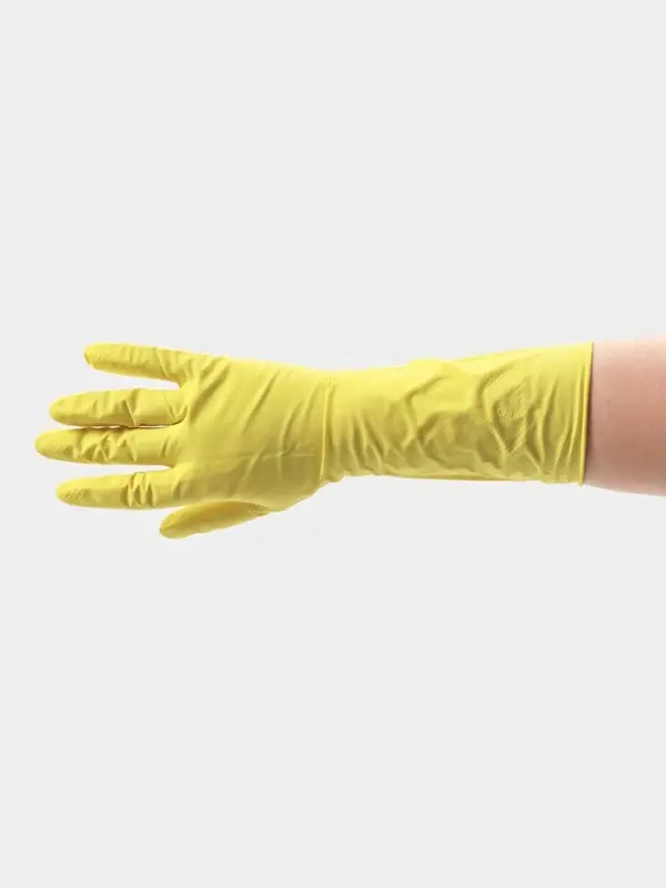 Перчатки хозяйственные Доляна, размер M, ХБ напыление, латексные, жёлтые