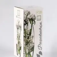 Ваза «Абстракция», полоса, овал, h=26 см, стекло, серо-чёрная Ваза «Абстракция», полоса, овал, h=26 см, стекло, серо-чёрная