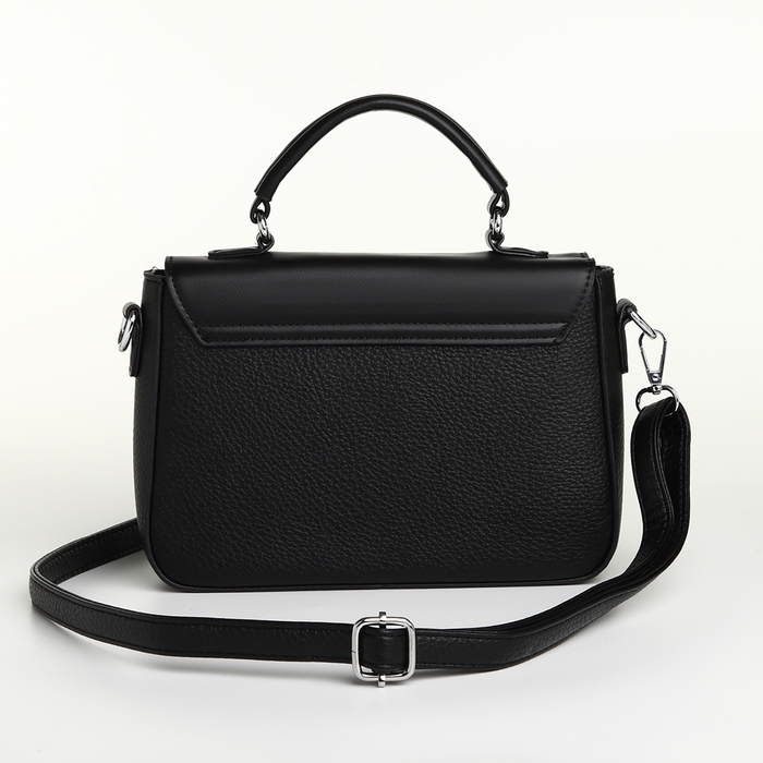 Сумка женская на клапане TEXTURA, маленький размер, цвет чёрный Сумка женская на клапане TEXTURA, маленький размер, цвет чёрный