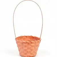Корзина плетёная 13&times;9.5/28 см, персиковый, бамбук