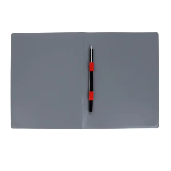 Папка с пластиковым скоросшивателем А4, 500 мкм, корешок 14 мм, Calligrata, до 100 листов, серая